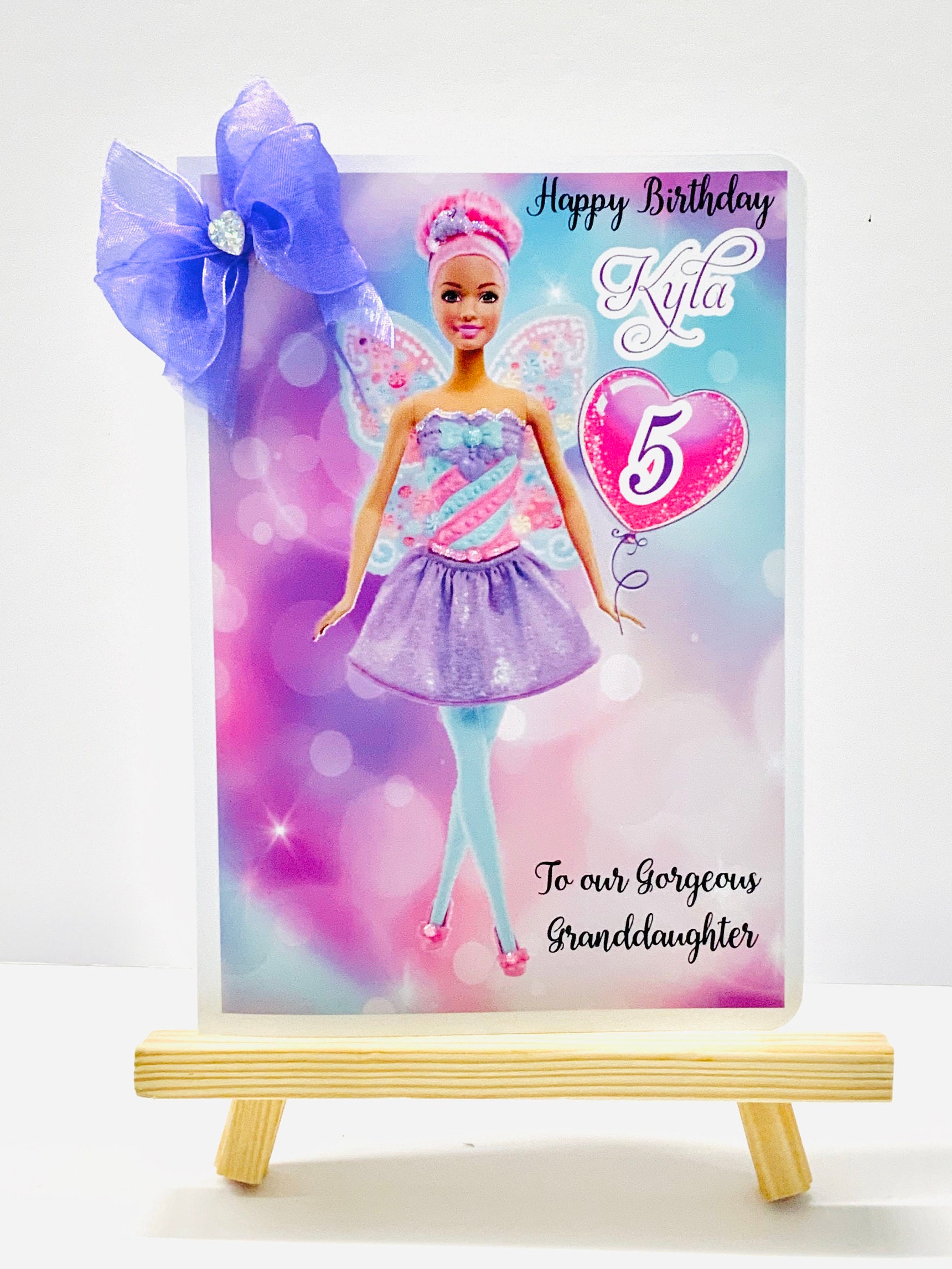 Barbie Princess Fairy Girls Personalised Card /princess Barbie | Etsy UK