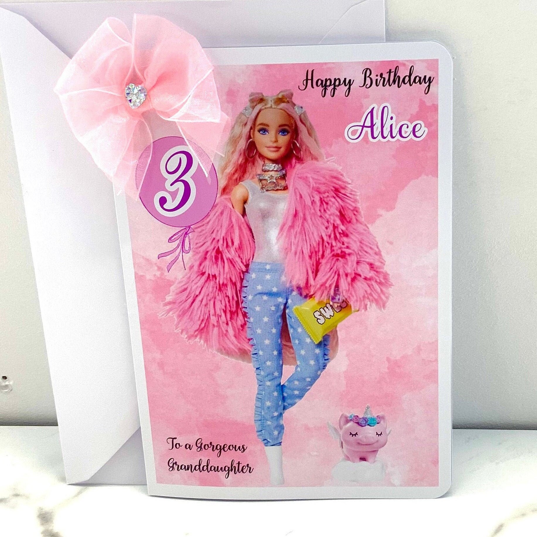 Barbie Personalised Birthday Card /princess Barbie - Etsy UK
