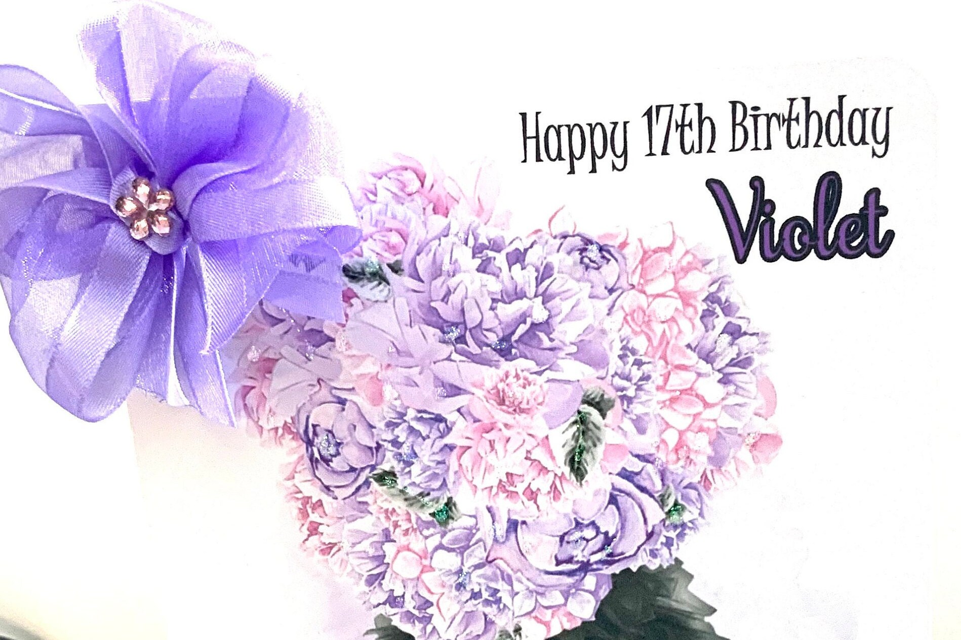 Hermosa chica de moda con ramo de flores tarjeta de cumpleaños | Etsy