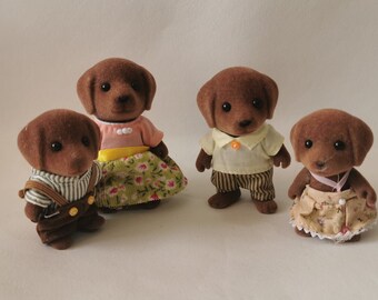 calico critters chocolate labrador family