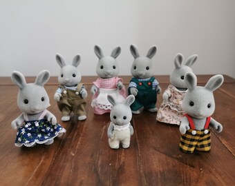 calico critters grey bunny family