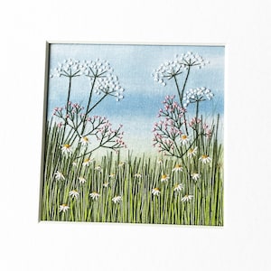 Floral Meadow Embroidery Kit: Daisy and Clover, Complete Beginner Kit