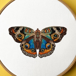 Buckeye Butterfly Embroidery Kit | Butterfly Needle Craft  | DIY Hoop Art Kit | Summer Sewing Project | Bridgerton inspired embroidery