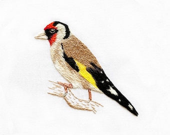 Goldfinch Embroidery Kit | Goldfinch Needle Craft Kit | Wildlife Embroidery Kit | Bird Embroidery Kit | DIY Embroidery Project | Gold Finch