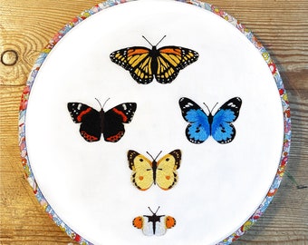 Five Butterflies Downloadable Pattern | Downloadable Embroidery Pattern | Butterfly Embroidery Pattern | Downloadable Sewing Pattern |