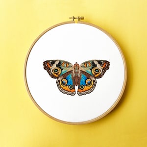 Buckeye Butterfly Embroidery Pattern: Detailed Instructions (PDF Download)