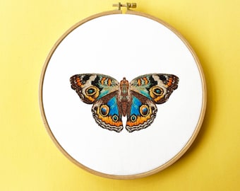 Downloadable Buckeye Butterfly Pattern and Instructions | Instant Download Embroidery Pattern | Embroidery Pattern PDF | Butterfly Download