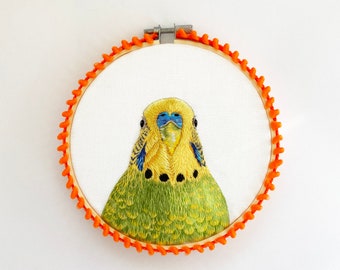 Budgie Embroidery Kit | Complete Embroidery Kit | DIY Budgie Embroidery Kit | Bird Embroidery Kit | Bird Craft Kit | Complete Embroidery Kit