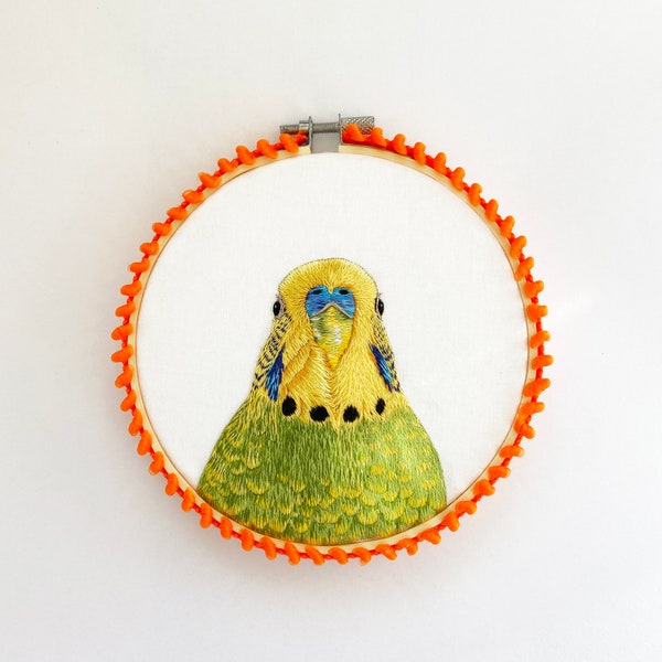 Budgie Embroidery Kit | Complete Embroidery Kit | DIY Budgie Embroidery Kit | Bird Embroidery Kit | Bird Craft Kit | Complete Embroidery Kit
