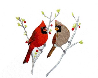 Cardinals Embroidery Pattern fabric pack, fabric and instructions ONLY