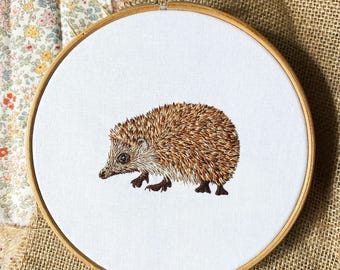 Hedgehog Hand Embroidery Pattern: Step-by-Step Instructions (PDF Pattern)