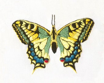 Swallowtail Butterfly Embroidery Pattern Download | Butterfly Embroidery Pattern | Butterfly Embroidery Downloadable Pattern | Swallowtail