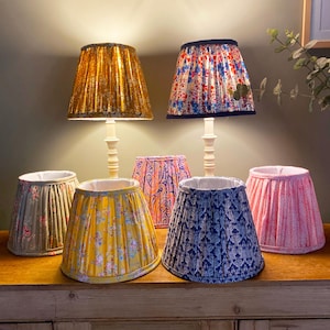 Handmade Gathered Fabric Lampshade: French Cottage Style