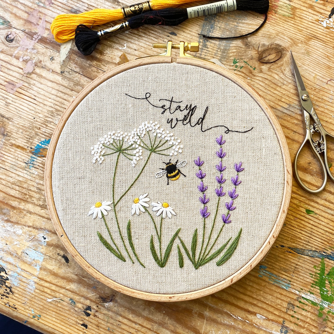 Bee Your Own Kind of Beautiful Cross Stitch Kit - Dandelion Stitchery