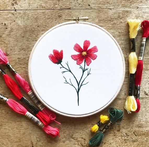 Spring Girl Embroidery Kit - A Threaded Needle