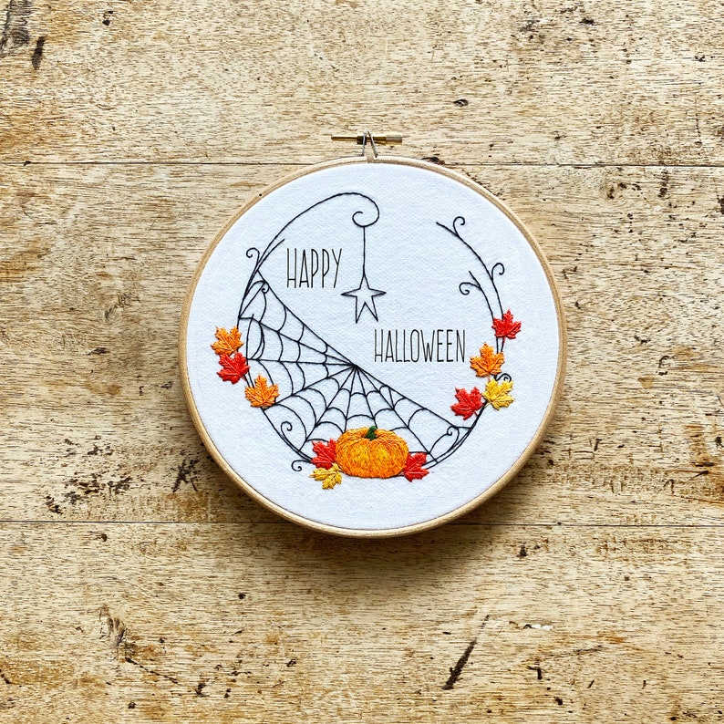 Complete Pumpkins and  Autumn/halloween Embroidery Kit Etsy UK