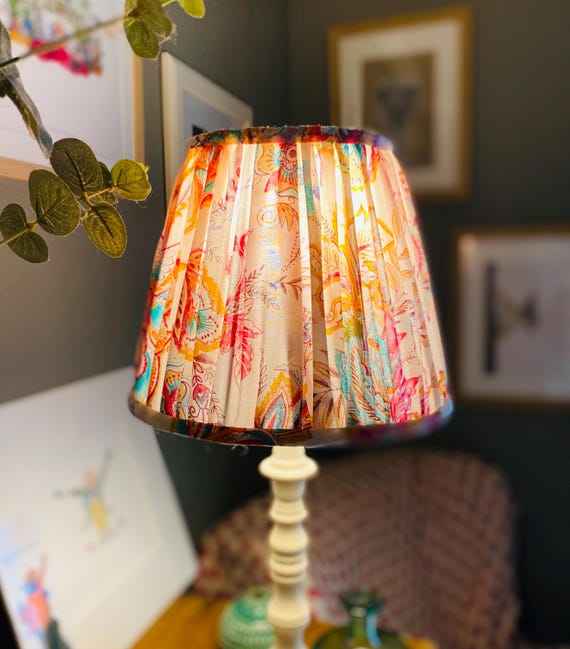 SOLUSTRE Lampenschirm Bauernhaus Stil - Stoff Schirm Mit Blumenmuster 14x13 Cm