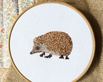 Hedgehog Embroidery Kit, complete embroidery kit, English hedgehog embroidery kit
