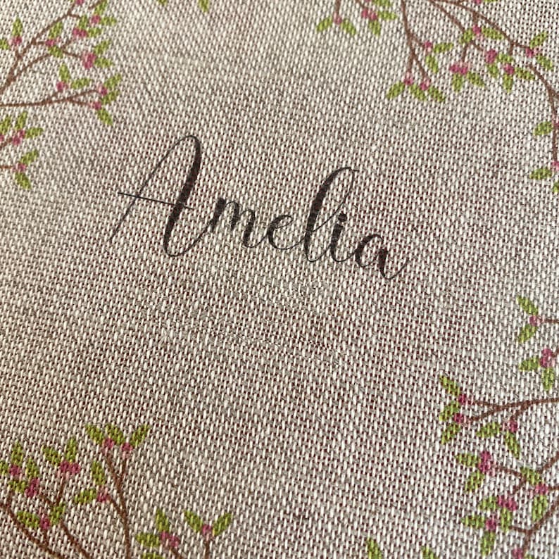 Beginners baby name embroidery kit, personalised, full colour pre-printed pattern. Choice of thread colours and text, up to you image 4