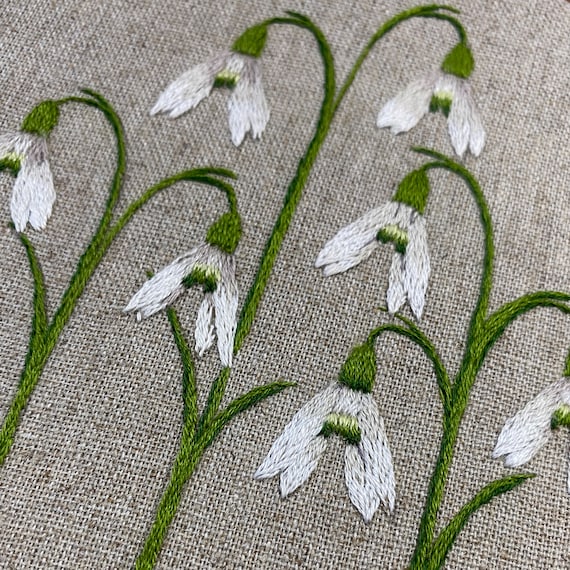 Lilies of the valley embroidery kit