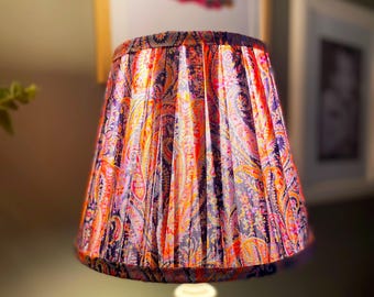 Handmade Gathered Paisley Lampshade: French Cottage Style