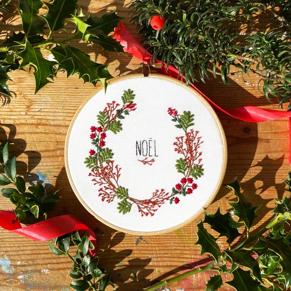 Noel Christmas Embroidery Pattern Download | Christmas Embroidery Pattern | Noel Embroidery Pattern | Christmas | Noel | Festive Embroidery