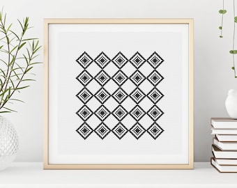 Complete Cross Stitch Kit |  Geometric Pattern Kit |  Beginners Cross Stitch Kit | Pattern Cross Stitch | Cross Stitch Kit | Geommetric