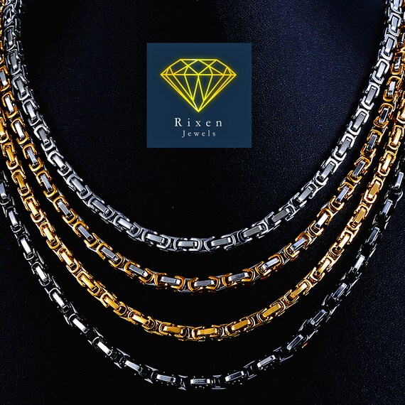 Men Stainless Steel Necklace Silver 
