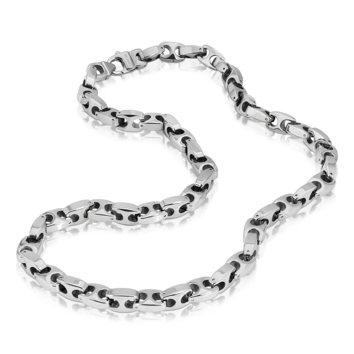 Heavy 9.5 Mm Tungsten Carbide Men's Chain Necklace Etsy