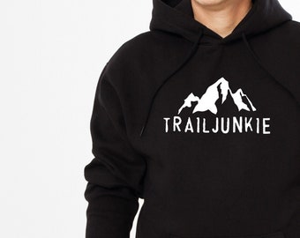 Hoodie "Trailjunkie" unisex black