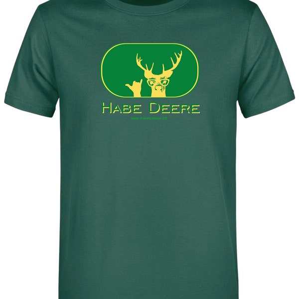 T-Shirt grün HABE DEERE by Florian Fink