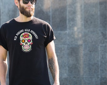 Anti-Virus T-Shirt "Wir werden alle ste**n"  schwarz für Mädels MF-4022-L-05