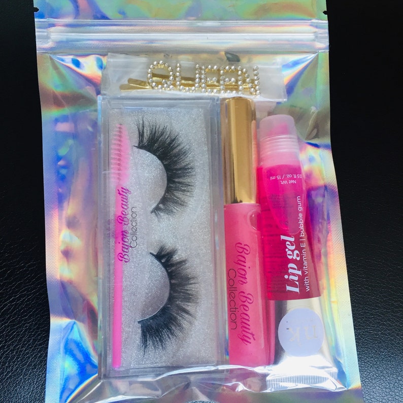Lashes and Lip Gloss bundles 3D Mink Lashes Lip Gloss Etsy