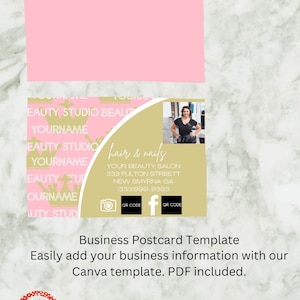 Plantilla de postal de negocios / Plantilla de postal para negocios / Plantilla de postal de doble cara / Plantilla de postal de Canva