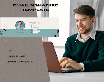 Sjabloon voor professionele e-mailhandtekening: Gmail, branding (pdf en canva)