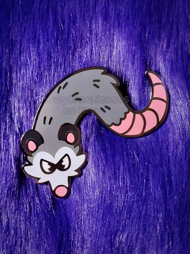 Possworm Enamel Pin Worm on a String, Animal Pin, Possum