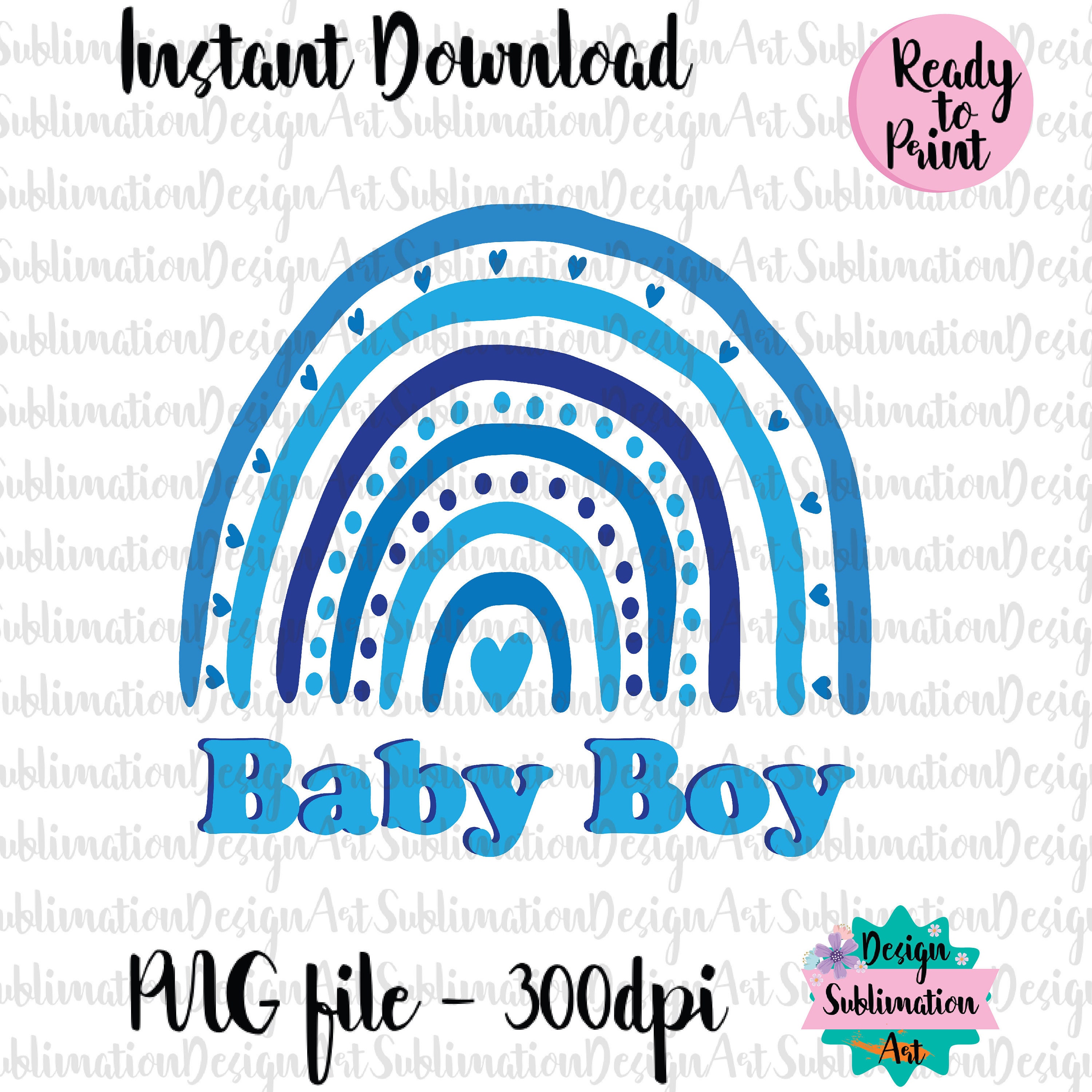 Baby Boy Sublimation Design Baby Boy Rainbow PNG Baby Boy Etsy