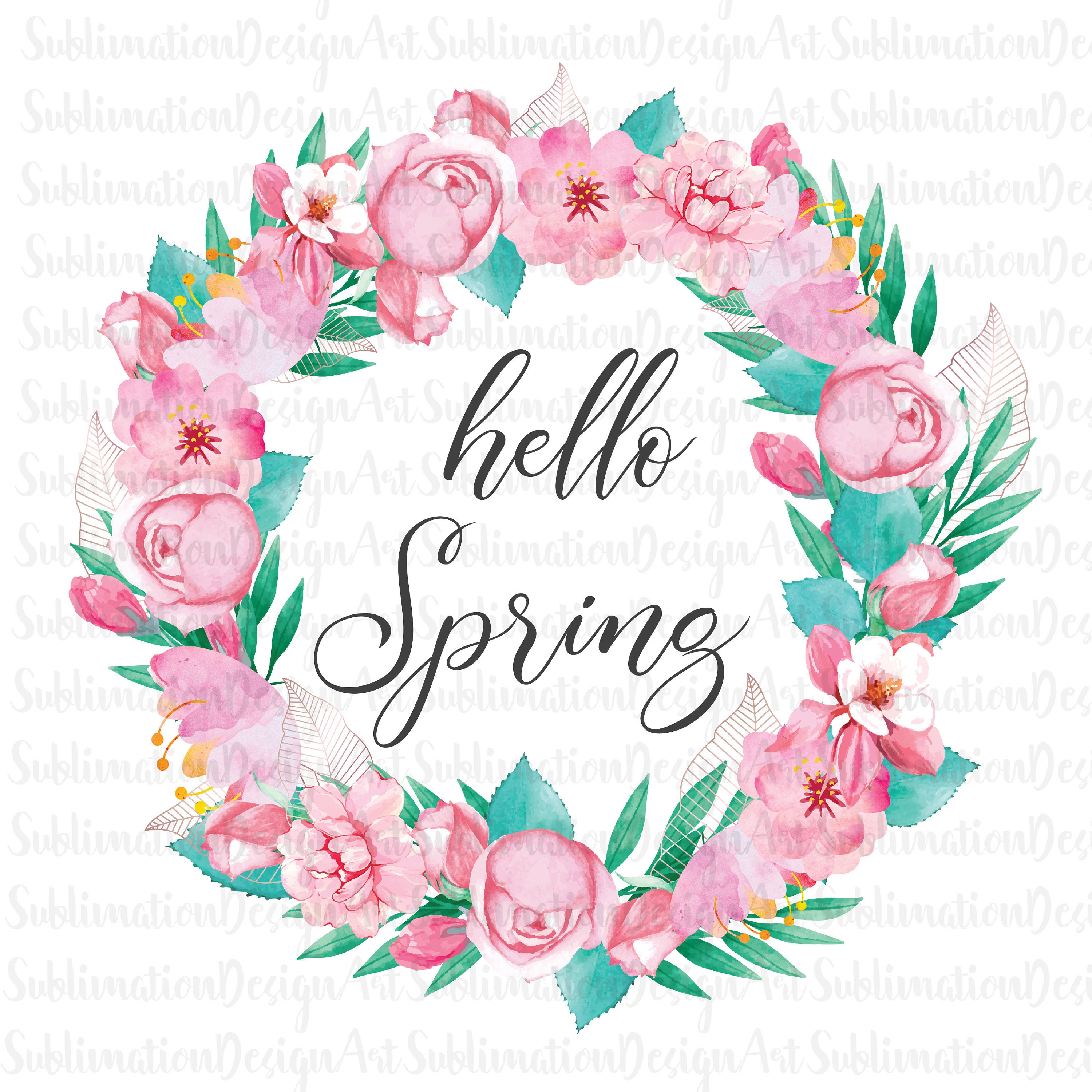 Watercolor Floral Clipart Flower Frame Clipart Watercolor | Etsy