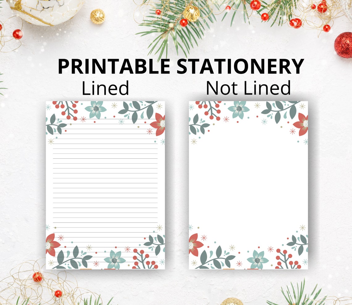 a4-christmas-note-paper-printable-note-pages-pdf-instant-etsy