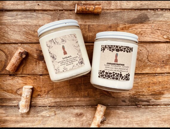 8oz Lavender Eucalyptus Soy Candle
