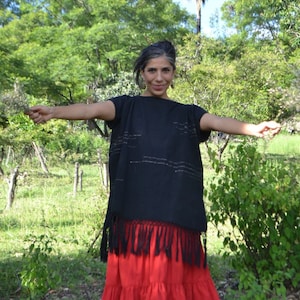 Black Minimalist Huipil