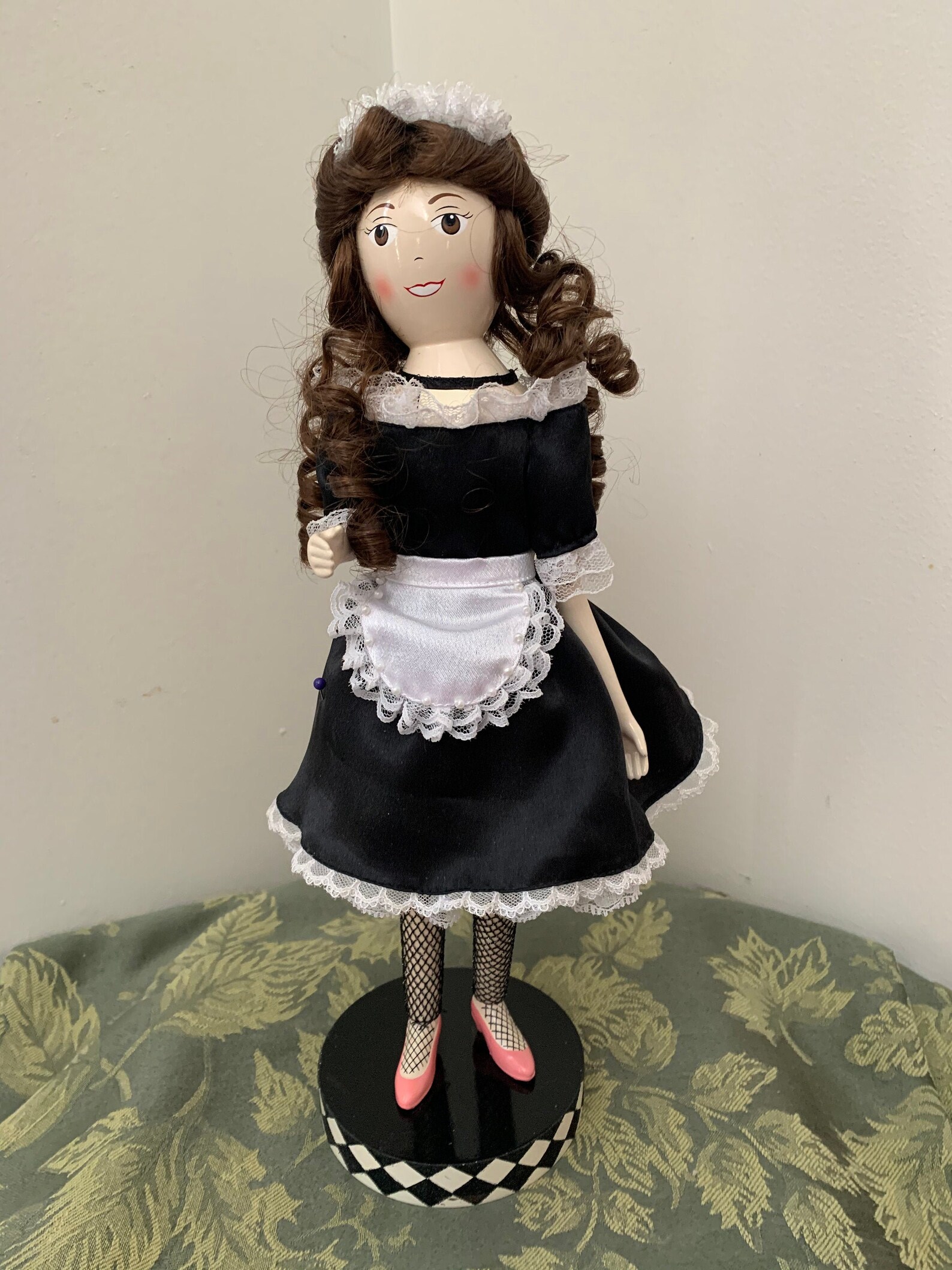 Vintage French Maid Wooden Nutcracker Etsy