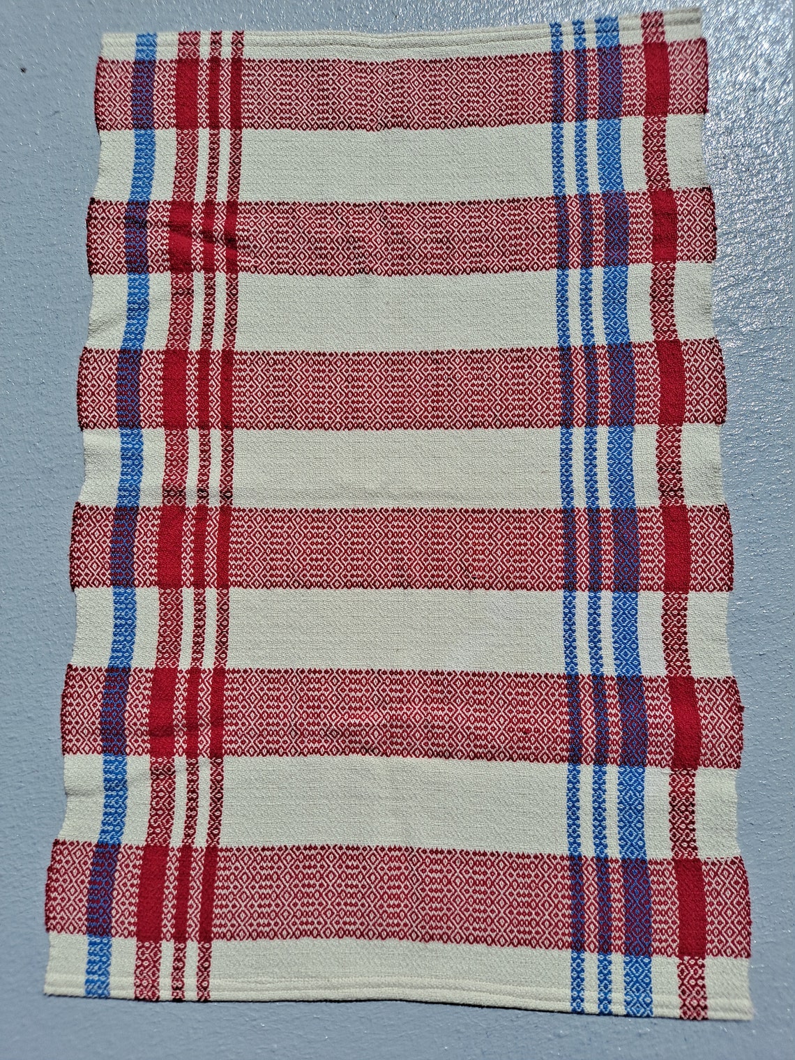 Toallas tejidas a mano rayas rojas y blancas | Etsy