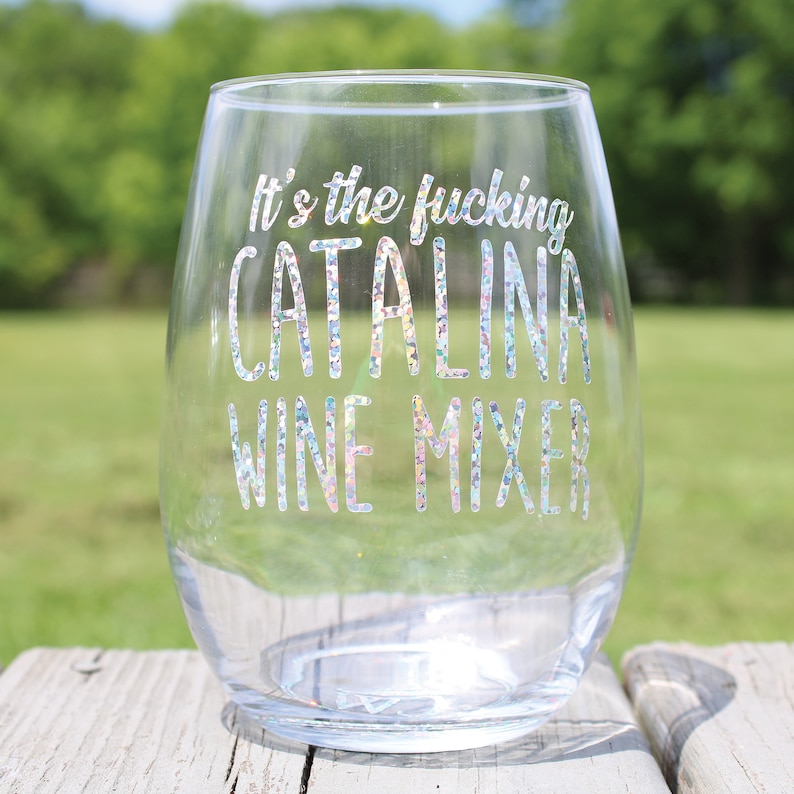 Catalina Wine Mixer Wine Glass Stemmed or Stemless Etsy