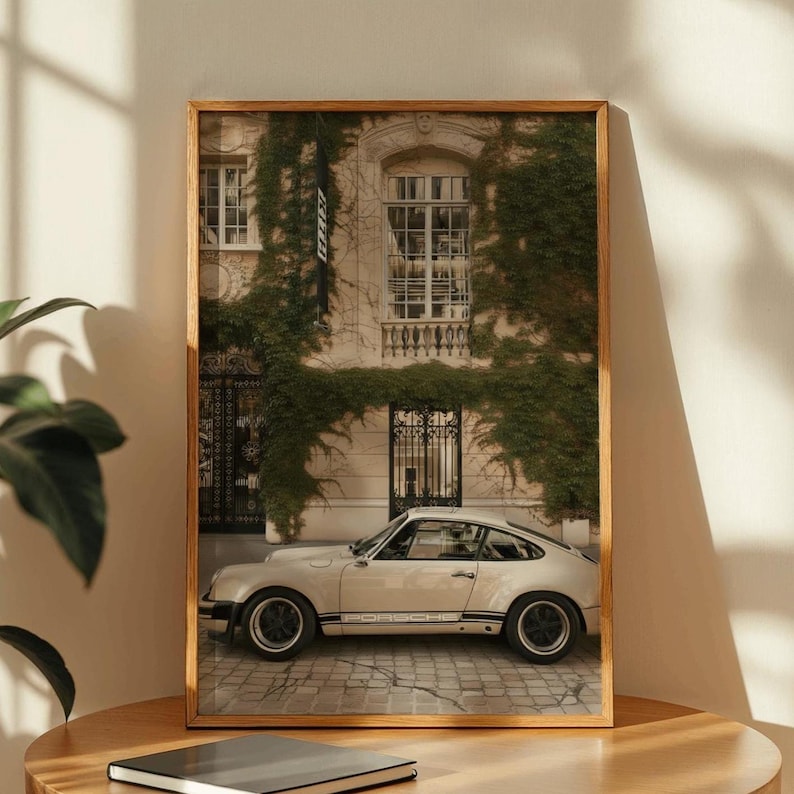 Porsche 911 Poster | Vintage Print | Vogue Poster | Photography Prints | Wall Decor | Porsche 964 | Marlboro Poster | Automotive Decor image 4