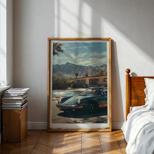 Vintage Porsche 911 Poster - Classic Porsche Poster Wall Art Retro