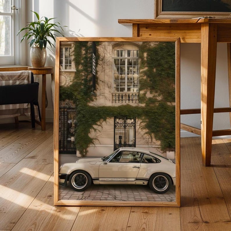 Porsche 911 Poster | Vintage Print | Vogue Poster | Photography Prints | Wall Decor | Porsche 964 | Marlboro Poster | Automotive Decor image 5