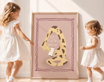 Christian children's poster "Read God's Word" – Giraffe poster for the children's room | Bible verse wall art | Christian decor