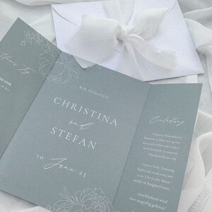 Wedding invitation window fold | Wedding invitation | Invitation card | Cost-effective | Individual | elegant | modern | Individually