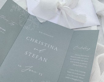 Wedding invitation window fold | Wedding invitation | Invitation card | Affordable | Individual | elegant | modern | Individual